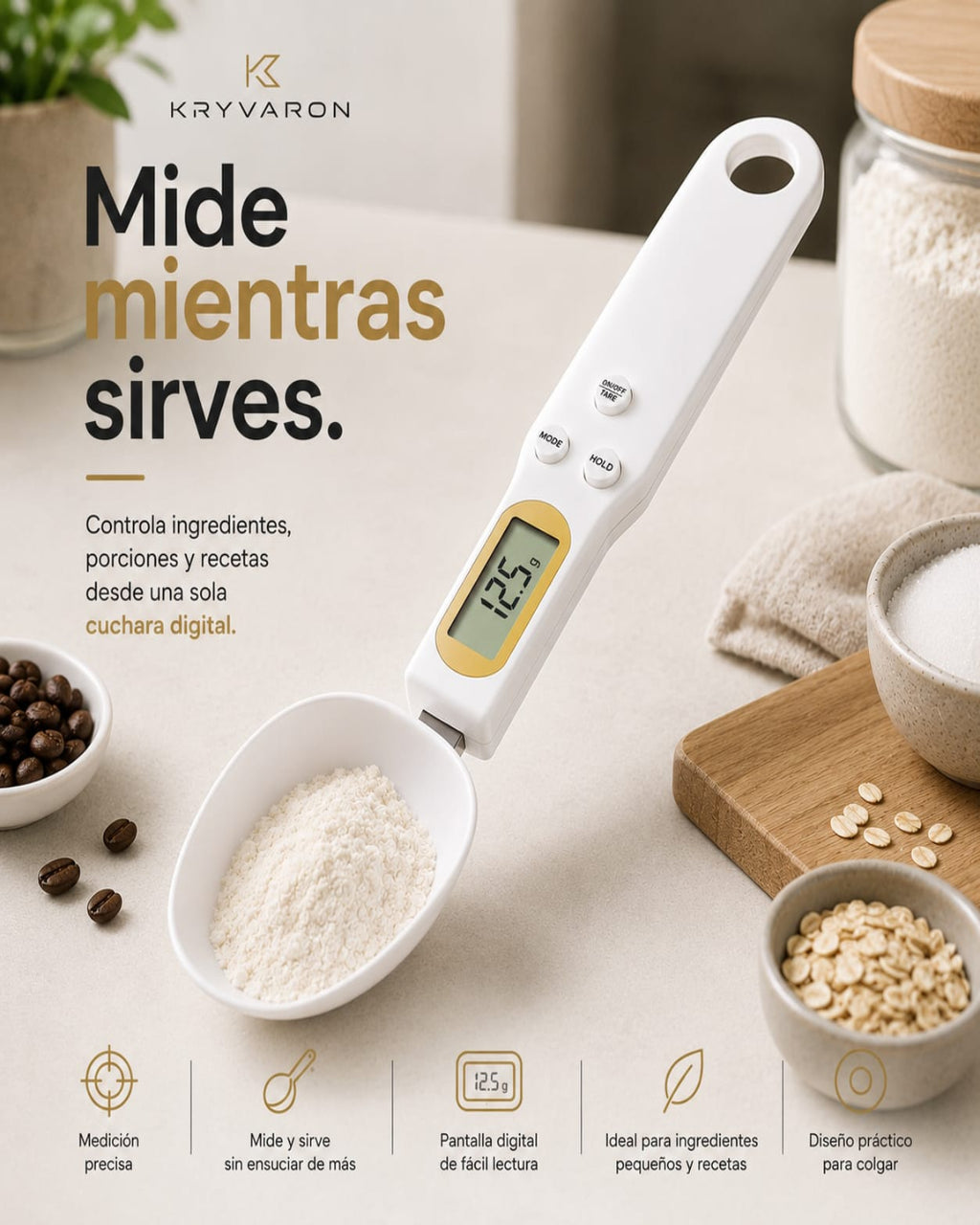 Cuchara Medidora con Balanza Integrada