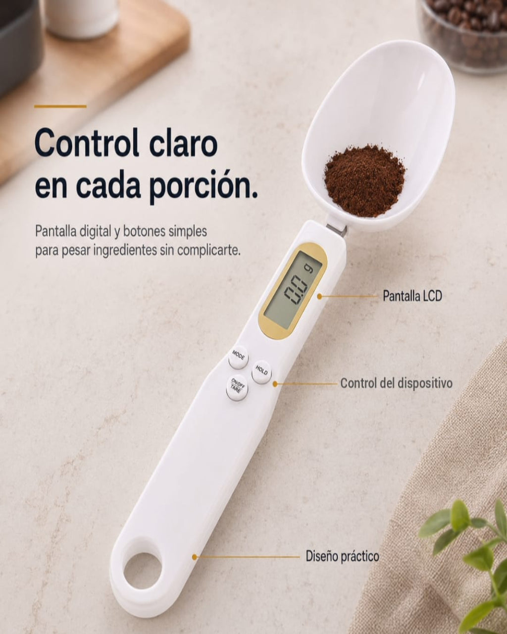 Cuchara Medidora con Balanza Integrada