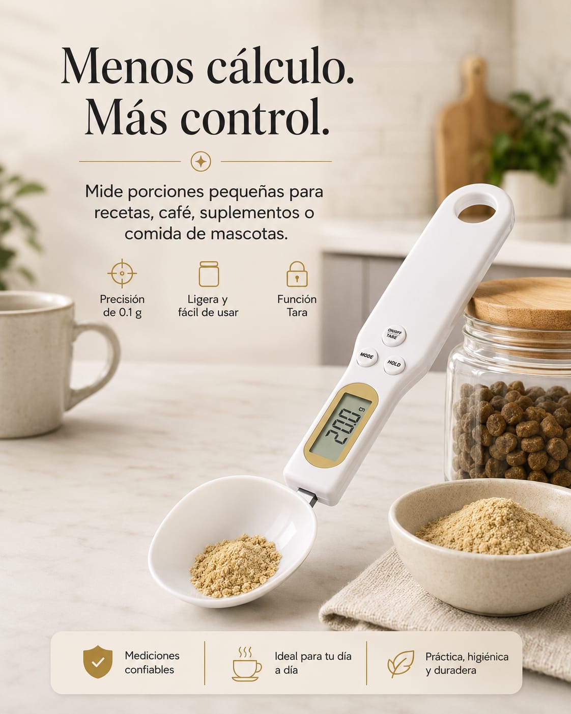 Cuchara Medidora con Balanza Integrada